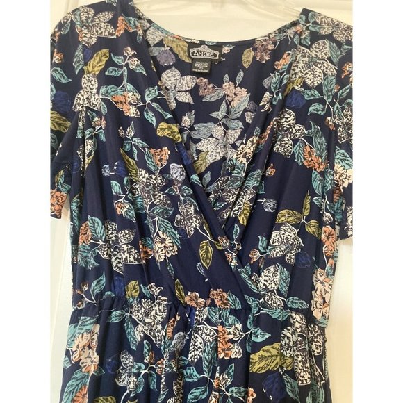 Angie Small Shorts Romper Dress Blue Floral Boho Peasant festival Casual New - Picture 8 of 8